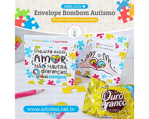 Arquivo de corte envelope bombom autismo