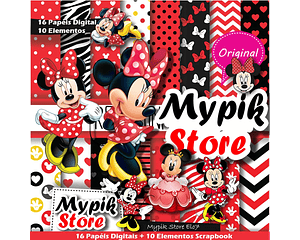 Kit digital minnie vermelha