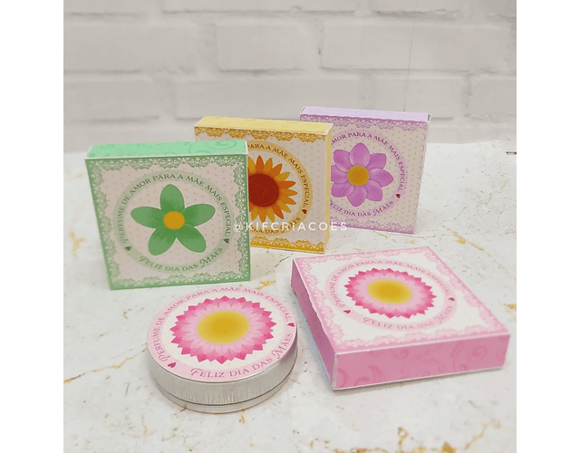 Arquivo Caixa Latinha Dia das Mães Flores e Cores - KIF 