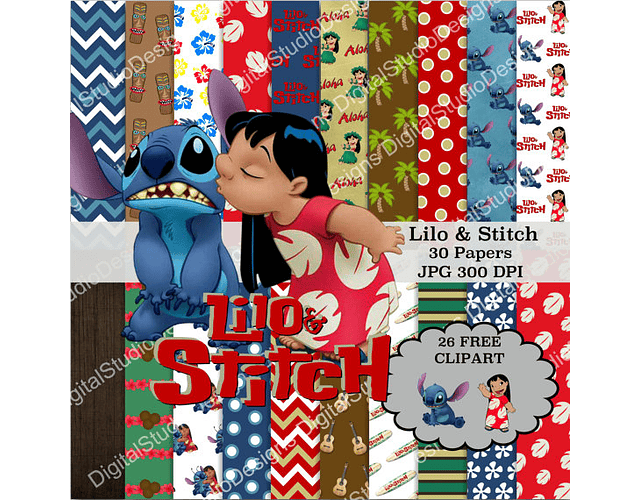 Kit Digital Lilo e Stitch
