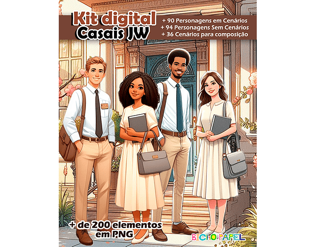 Kit Digital Casais JW - Bicho Papel