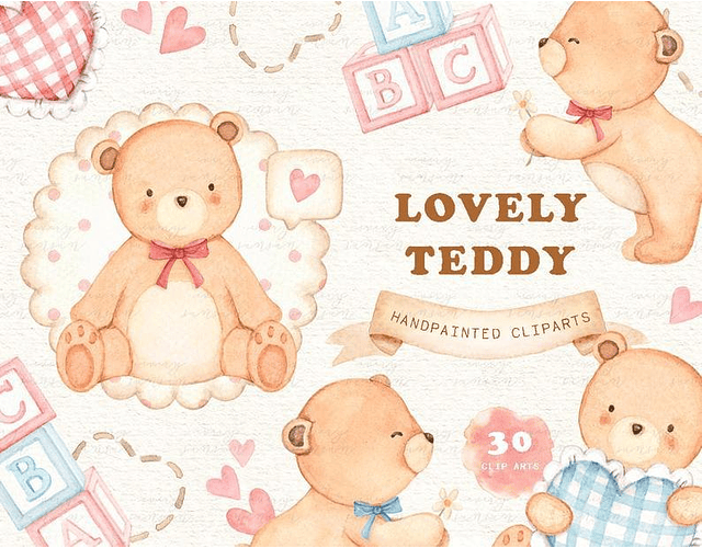 Kit digital lovely teddy