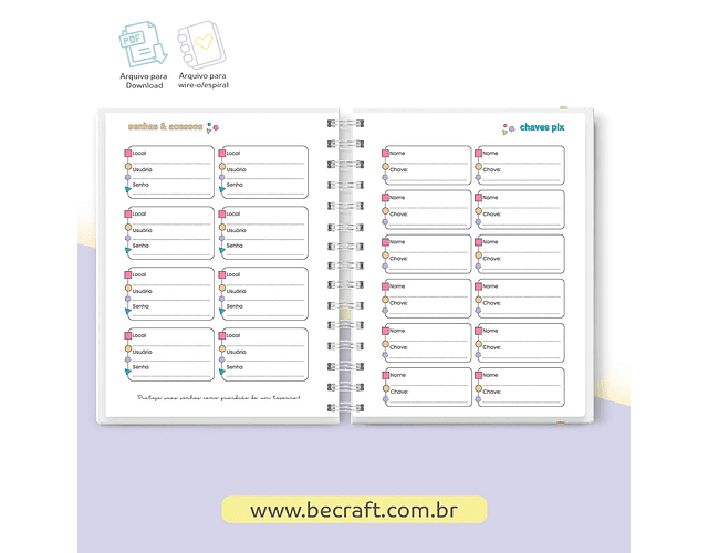 Arquivo Miolo Agenda Datada 2025 Colorida 1DPP - BE CRAFT