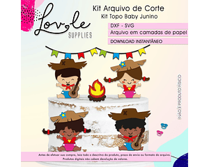 Arquivo Topos de Bolo Festa Junina Bebês Caipiras - EM CAMADAS