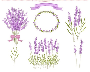 Kit digital lavanda flores