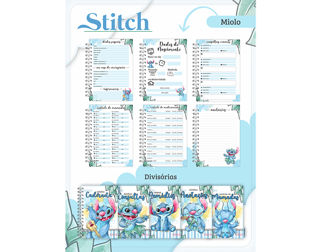 Arquivo encadernação baby stitch