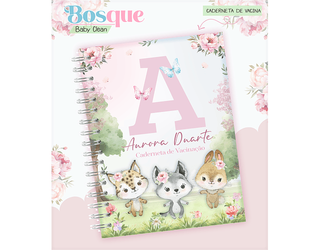 Arquivo Combo Encadernação Baby Bosque Aquarela