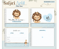 Arquivo Combo Encadernação Baby Safari Azul Alfabeto