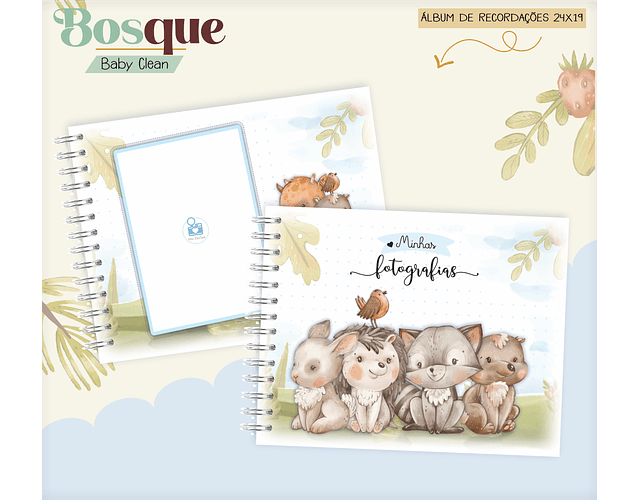 Arquivo Combo Encadernação Baby Bosque Aquarela Raposinha