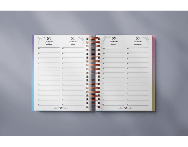 Arquivo encadernação agenda e planner 2025