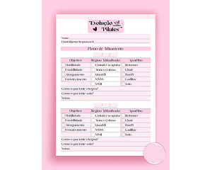 Arquivo Ficha Evolução de Pilates - Rosa e Cinza 