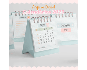 Arquivo Calendário 2025 Quadriculado - VE