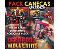 Arquivo Pack de Canecas Acrilicas DeadPool e Wolverine - Ilustracin