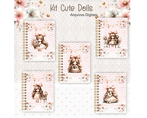 Arquivo Kit Encadernação Cute Dolls - crys