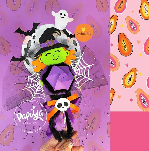 Arquivo de Corte Halloween Porta Bombom Bruxinha