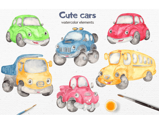 Kit digital Carros Cute