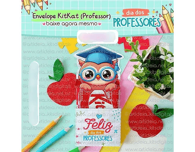 Arquivo Dia dos Professores Envelope KitKat - Art Ideia