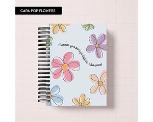 Arquivo Capa e Kit Digital Pop Flowers Floral - Trilha de Papel