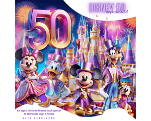 Kit Digital Disney 50 anos 3D - Fanddy