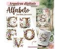 Kit Digital Alfabeto Floral Jardim Secreto - Ilustracin