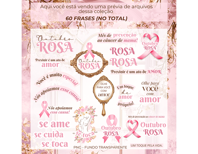 Kit Digital Outubro Rosa 2024 - Ilustracin