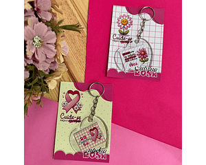 Arquivo Outubro Rosa Card Chaveiro 3x4 - Gb Personalizados