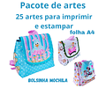 Arquivo Sublimação Bolsinha Mochila Personagens 