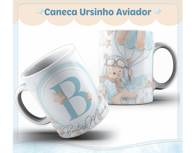 Arquivo Encadernação Baby Ursinho Aviador - lina