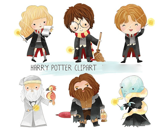 Kit Digital Harry Potter Aquarela