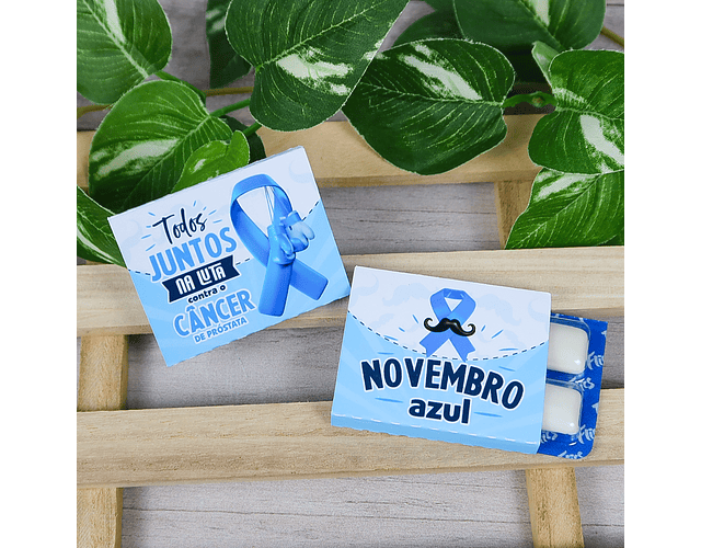 Arquivo Novembro Azul Capa para Chiclete - CHUVINHA DE PAPEL