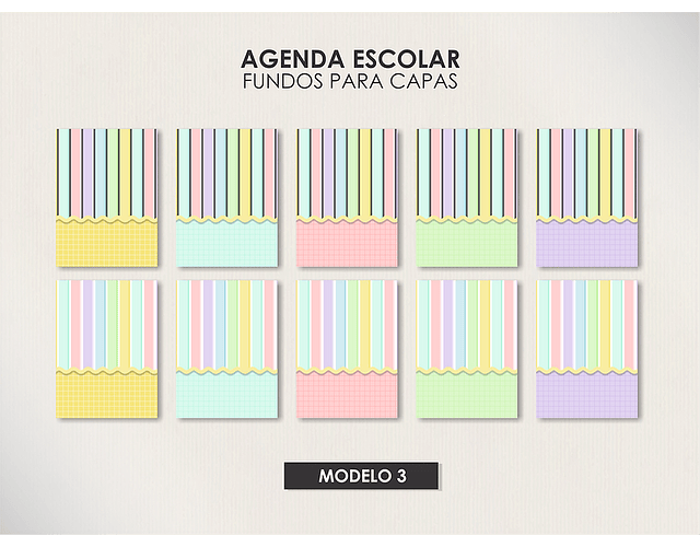 Arquivo Agendas Escolares Permanentes - Moldes da Lê