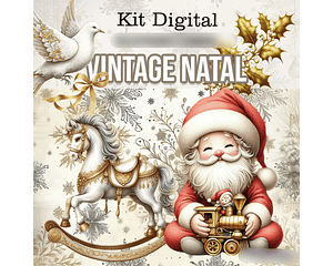 Kit digital Natal Vintage