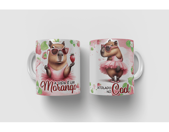 Arquivo Caneca Capivara Morango no Cool