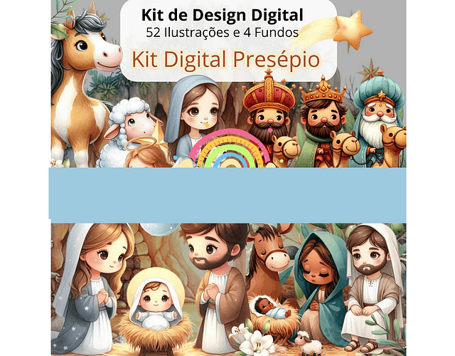 Kit Digital Natal Cristão Presépio - SUELLEN