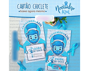 Arquivo Novembro Azul Card Chiclete - ART IDEIA