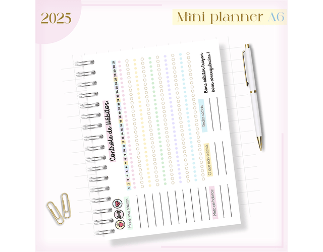 Arquivo Mini Planner Combo A6 Candy - Lina