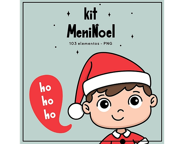 Kit Digital Natal Meninoel - Fofys