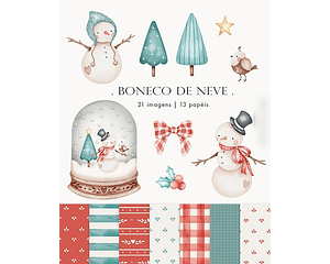 Kit Digital Natal Boneco de Neve - Ni Estudio