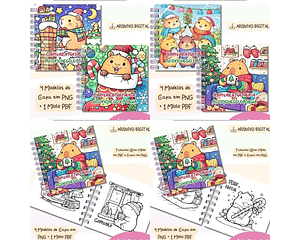 Arquivo Natal Livro de Colorir Capivara Natalina - Bia Shaina