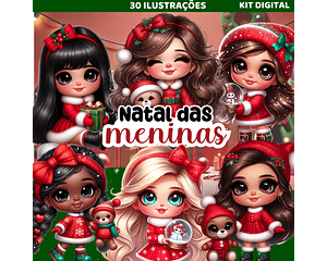 Kit Digital Natal das Meninas - Caramelo Designer