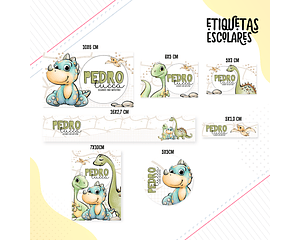 Arquivo Etiqueta Escolar Dino Baby