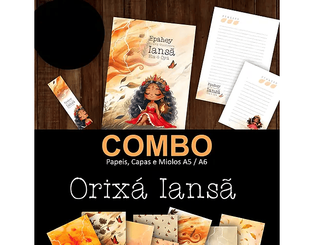 Arquivo Combo Orixá Iansã Miolos Papeis Capas - Col Toda Fé - loja da nadia