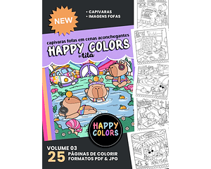 Arquivo livro de colorir capivaras Happy Colors - Tita