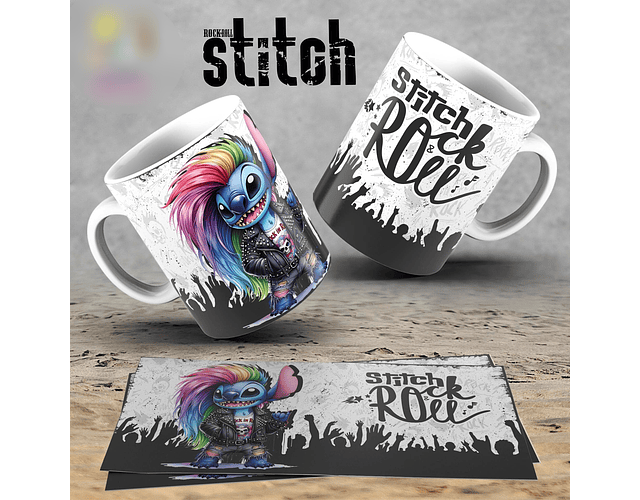 Arquivo caneca stitch rock - ORIGINALE