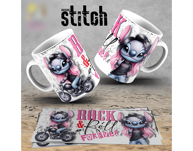 Arquivo caneca stitch rock - ORIGINALE