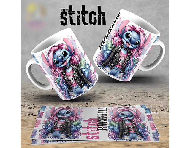 Arquivo caneca stitch rock - ORIGINALE