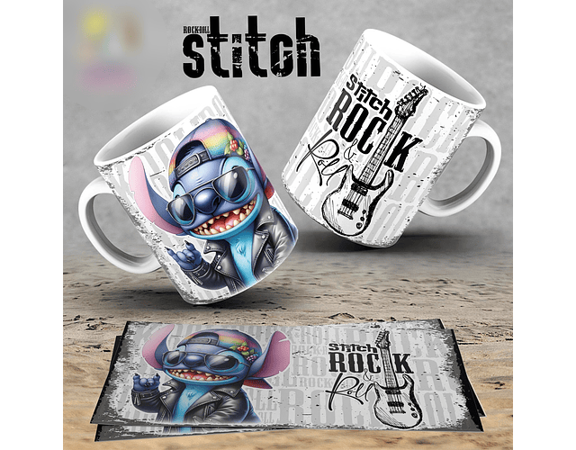 Arquivo caneca stitch rock - ORIGINALE