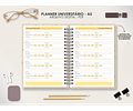 Arquivo coleção mística planner universitario A5 horizontal 2025 - Moldes da Le 