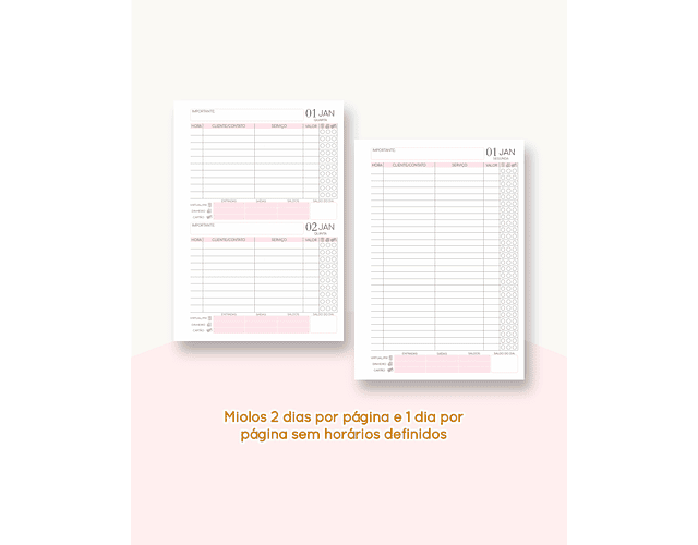 Arquivo Combo Agendamento A5 - PAPEL SORRISO