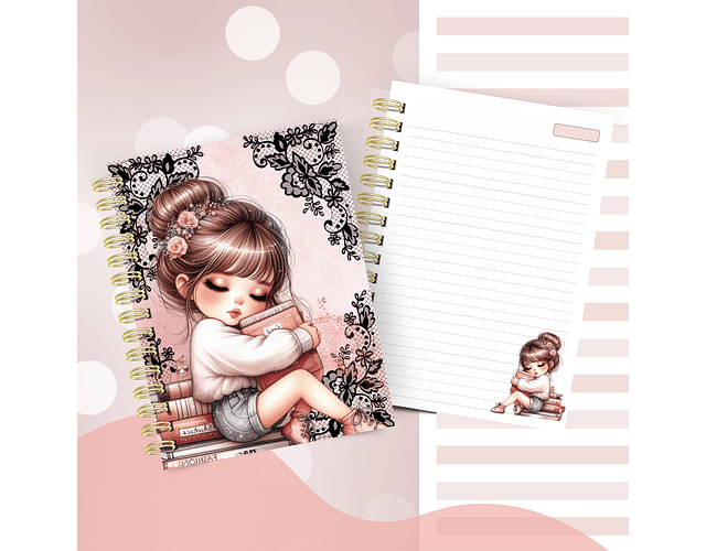 Arquivo Caderno rose gold meninas - Cute Corte